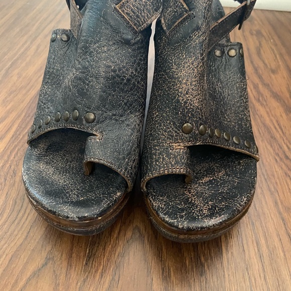 Bed Stu Joann Wood Wedge Distressed Leather - Picture 4 of 8